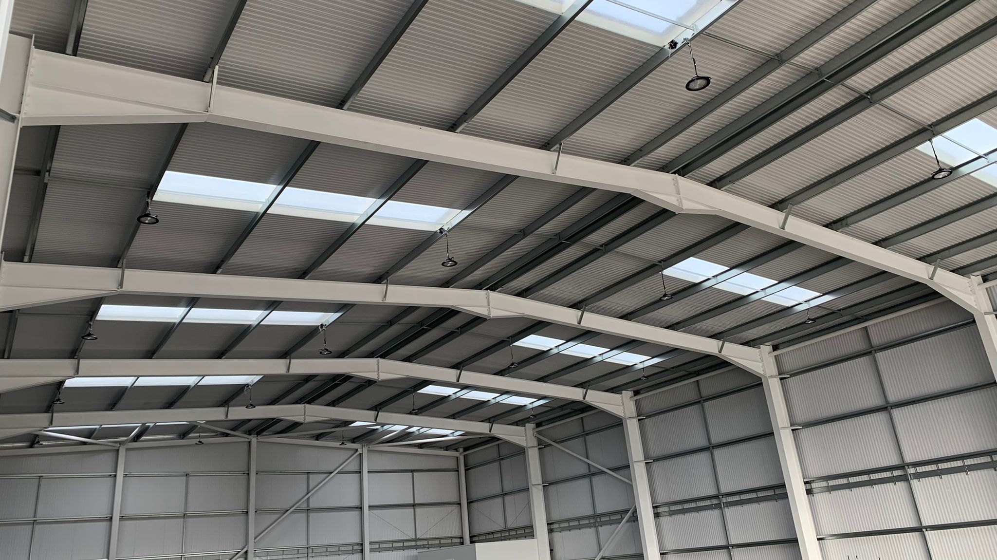 Southend Airport hangar Ovia highbay close up