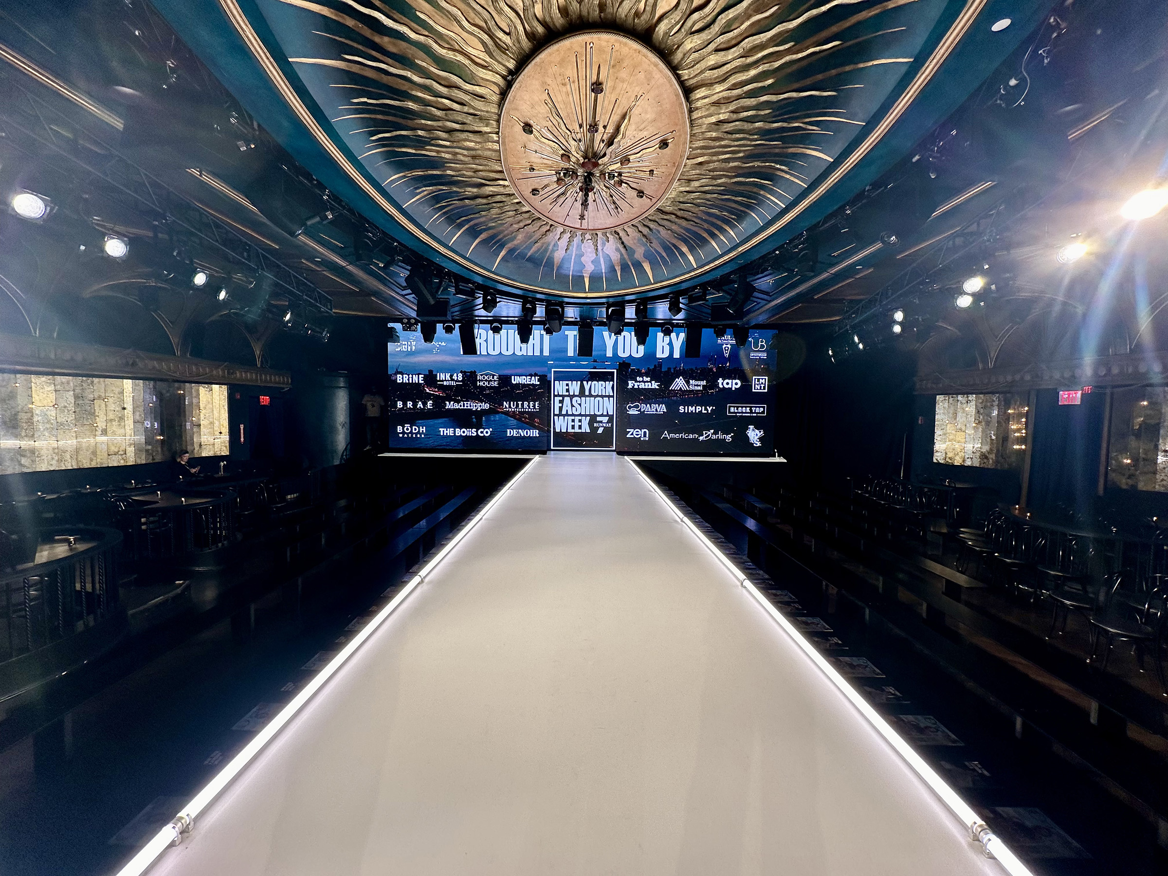 Myles Mangino sets the stage for Runway 7 during New York Fashion Week with CHAUVET Professional