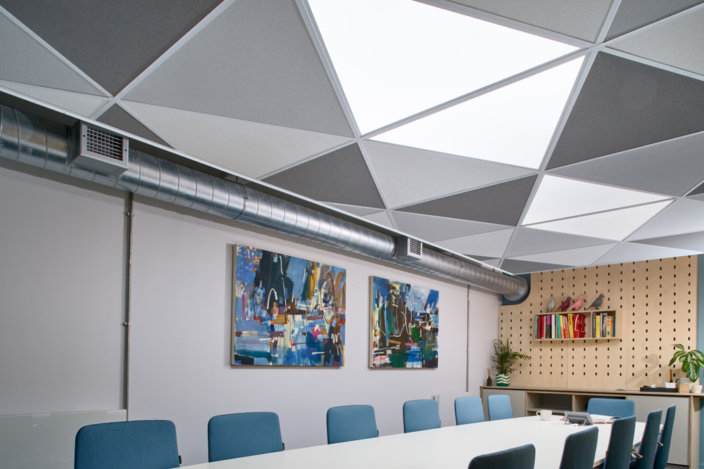 Light Forms and Zentia collaborate to deliver a bespoke ceiling lighting for Material Source Studio (MSS)